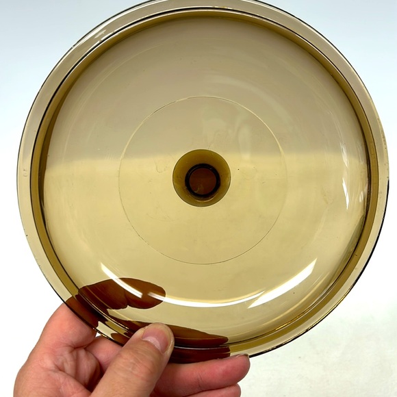 Vintage PYREX / CORNING 16 cm amber glass replacement lid - Picture 3 of 5